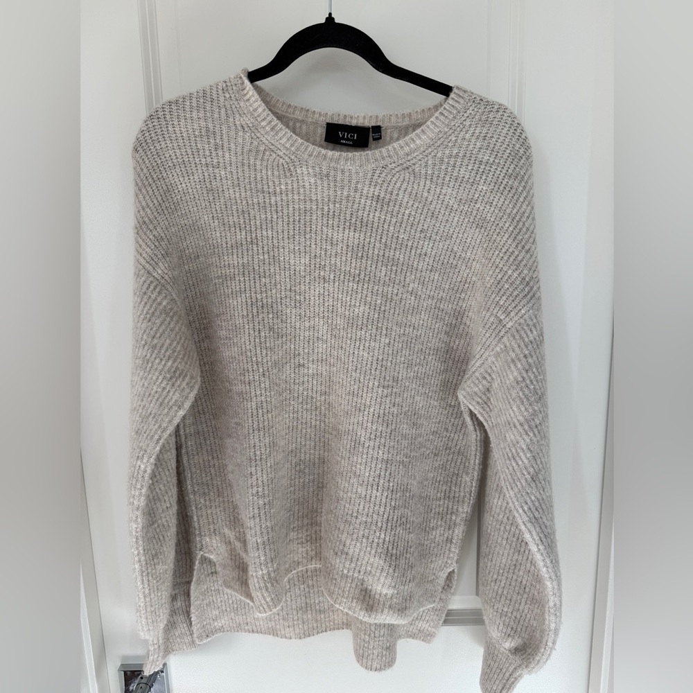 Vici Women's Soft Beige Sweater